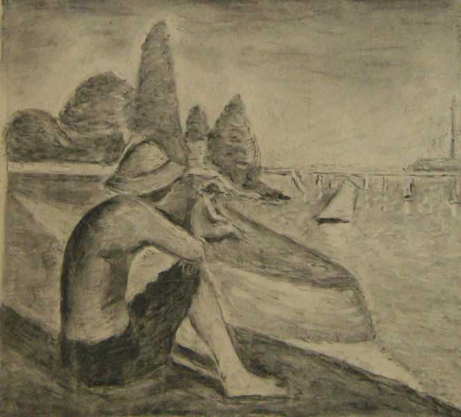 artist charcoal drawing